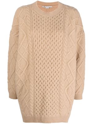 Stella McCartney Aran-knit oversized jumper - Neutrals
