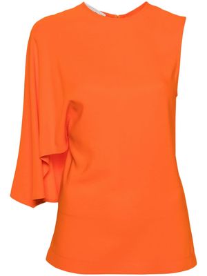 Stella McCartney asymmetric cape-detailed top - Orange