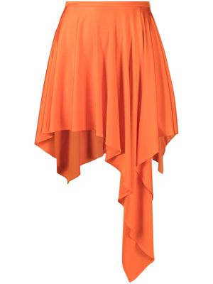 Stella McCartney asymmetric draped skirt - Orange
