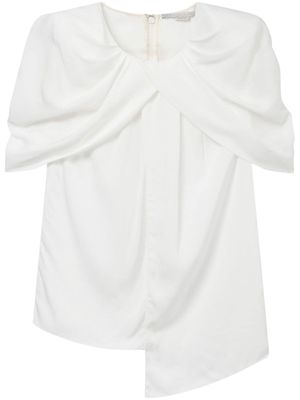 Stella McCartney asymmetric draped top - White