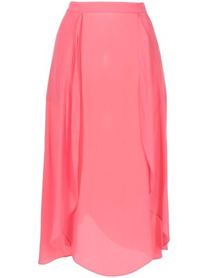 Stella McCartney asymmetric midi silk skirt - Pink