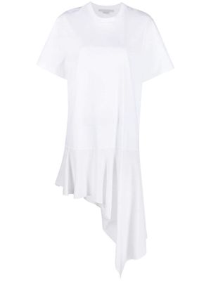 Stella McCartney asymmetric short-sleeved dress - White