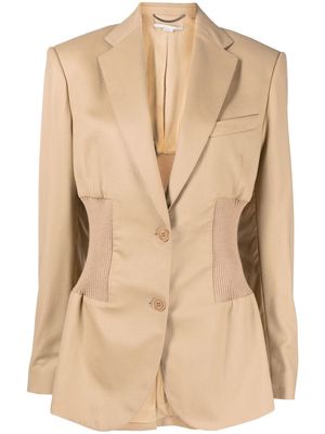 Stella McCartney banded single-breasted blazer - Brown