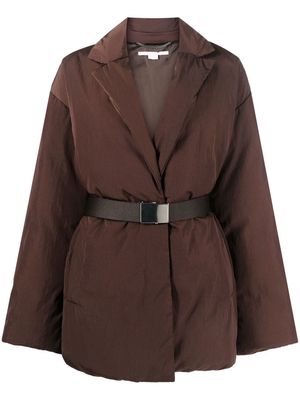 Stella McCartney belted puffer coat - Brown