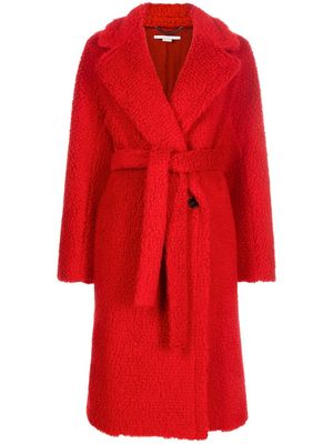 Stella McCartney belted teddy coat - Red