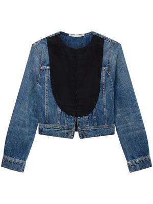 Stella McCartney bib-panel denim jacket - Blue