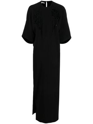 Stella McCartney broderie-anglaise floral long dress - Black