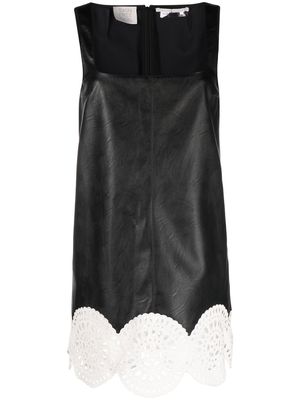 Stella McCartney broderie anglaise-trim sleeveless minidress - Black