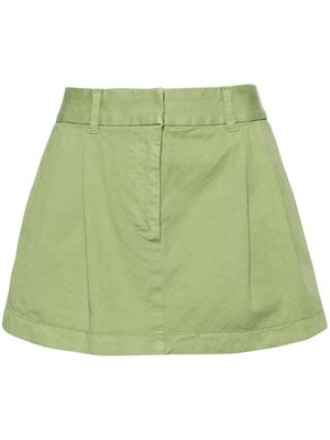 Stella McCartney Bubble pleat-detailed cotton skirt - Green