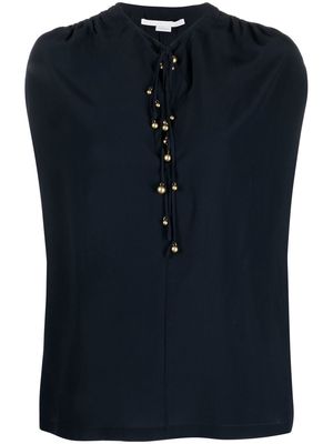 Stella McCartney buttoned silk blouse - Black