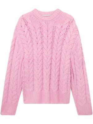 Stella McCartney cable-knit long-sleeve jumper - Pink