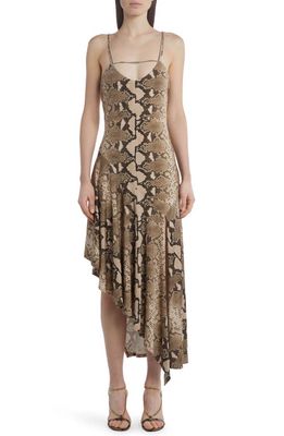 Stella McCartney Chain Detail Python Print Dress in 2203 Multicolor Brown