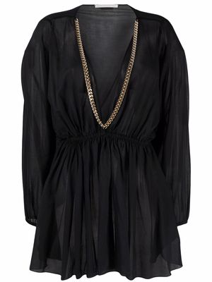 Stella McCartney chain detail V-neck blouse - Black