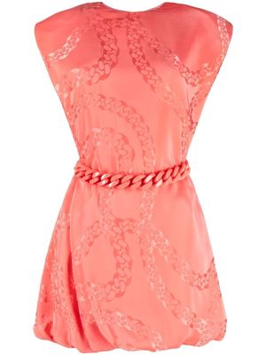 Stella McCartney chain-embellished puff minidress - Pink