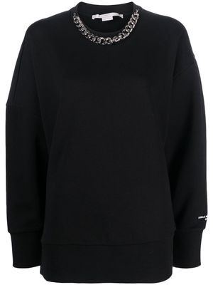 Stella McCartney chain-link cotton sweatshirt - Black