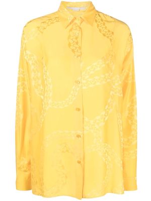 Stella McCartney chain-print button-up shirt - Yellow