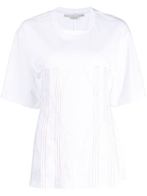 Stella McCartney corset-style cotton T-shirt - White