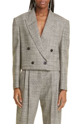 Stella McCartney Crop Oversize Wool Jacket in 9702 Beige