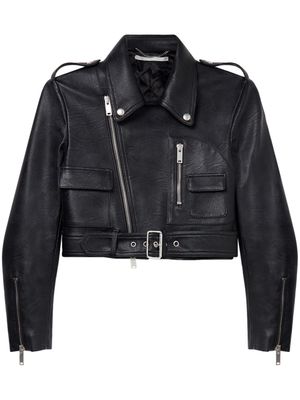 Stella McCartney cropped biker jacket - Black