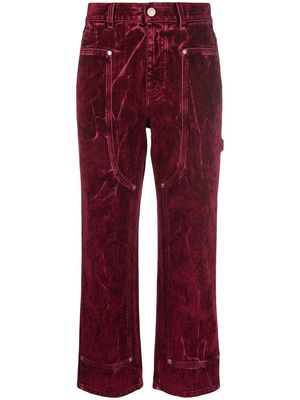 Stella McCartney cropped straight-leg trousers - Red