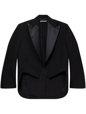 Stella McCartney cropped wool tuxedo blazer - Black