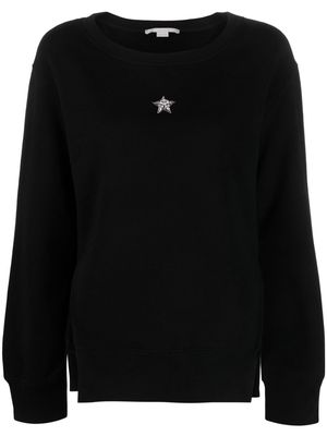 Stella McCartney crystal-embellished cotton sweatshirt - Black