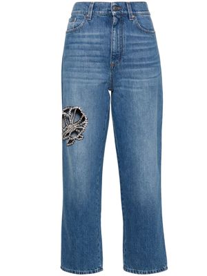 Stella McCartney crystal-embellished jeans - Blue