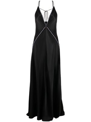 Stella McCartney crystal-embellished V-neck gown - Black