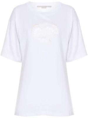 Stella McCartney cut-out cotton T-shirt - White