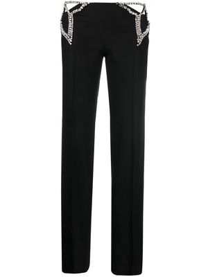 Stella McCartney cut-out detail straight-leg trousers - Black