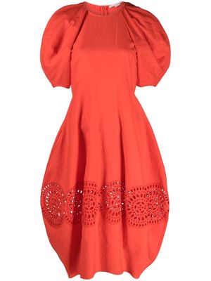 Stella McCartney cut-out puff midi dress - Red