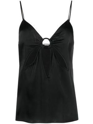 Stella McCartney cut-out satin vest - Black