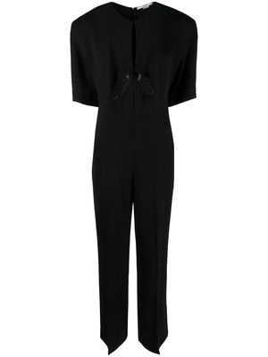 Stella McCartney cut-out short-sleeve jumpsuit - Black