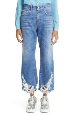 Stella McCartney Distressed Vintage Nonstretch Jeans in 4406 Mid Blue