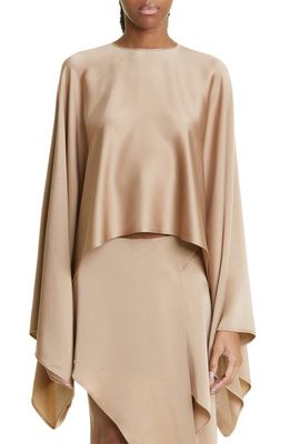 Stella McCartney Draped Layered Long Sleeve Blouse in 2802 Taupe