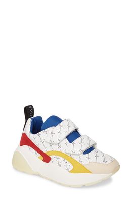 Stella McCartney Eclypse Hook-and-Loop Sneaker in White/Red/Yellow