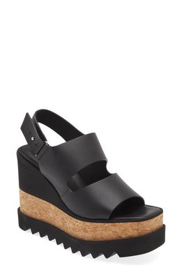 Stella McCartney Elyse Platform Wedge Sandal in Black