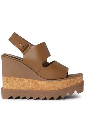 Stella McCartney Elyse wedge sandals - Brown