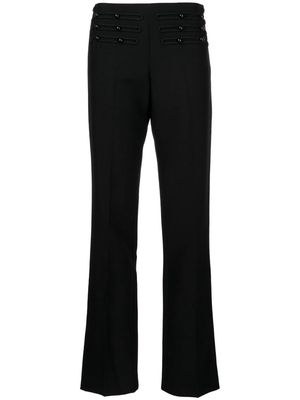 Stella McCartney embroidered-design low-waist trousers - Black