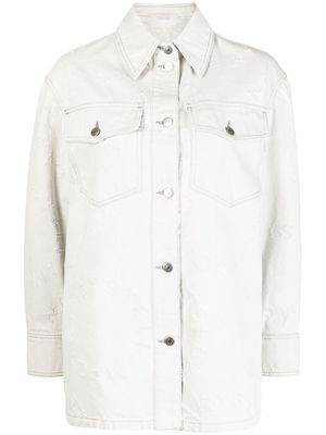 Stella McCartney embroidered-detail denim shirt - White
