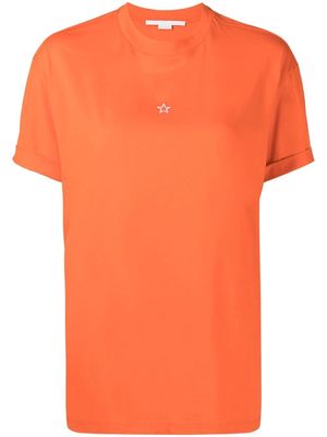 Stella McCartney embroidered-star detail T-shirt - Orange