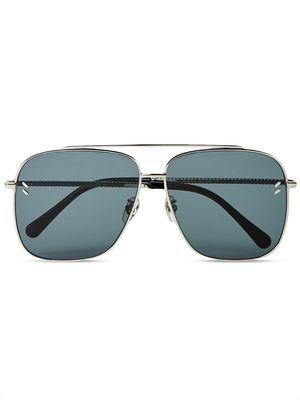 Stella McCartney Eyewear metallic pilot-frame sunglasses - Silver