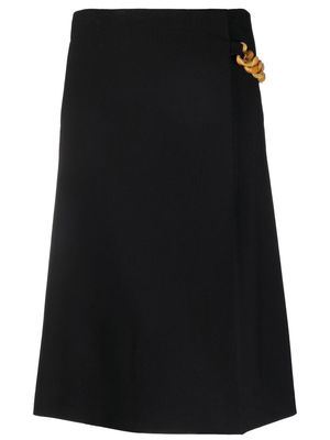Stella McCartney Falabella chain A-line skirt - Black