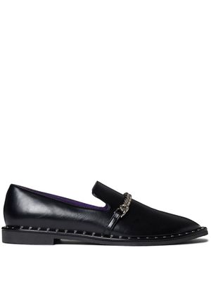 Stella McCartney Falabella chain-embellished loafers - Black