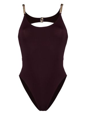 Stella McCartney Falabella chain-link swimsuit - Purple