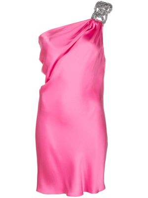 Stella McCartney Falabella crystal-chain minidress - Pink