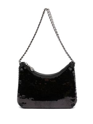 Stella McCartney Falabella sequin-embellished shoulder bag - Black