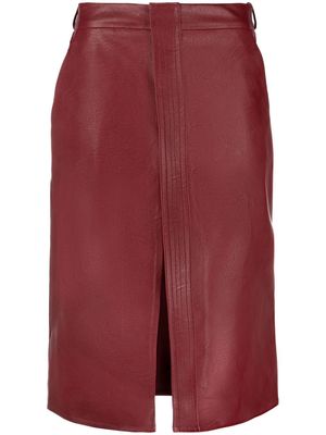 Stella McCartney faux-leather A-line skirt - Red