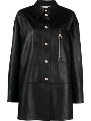 Stella McCartney faux-leather overshirt - Black