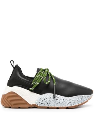 Stella McCartney faux-leather panelled sneakers - Black